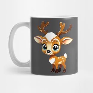 Cute christmas reindeer baby character Mug